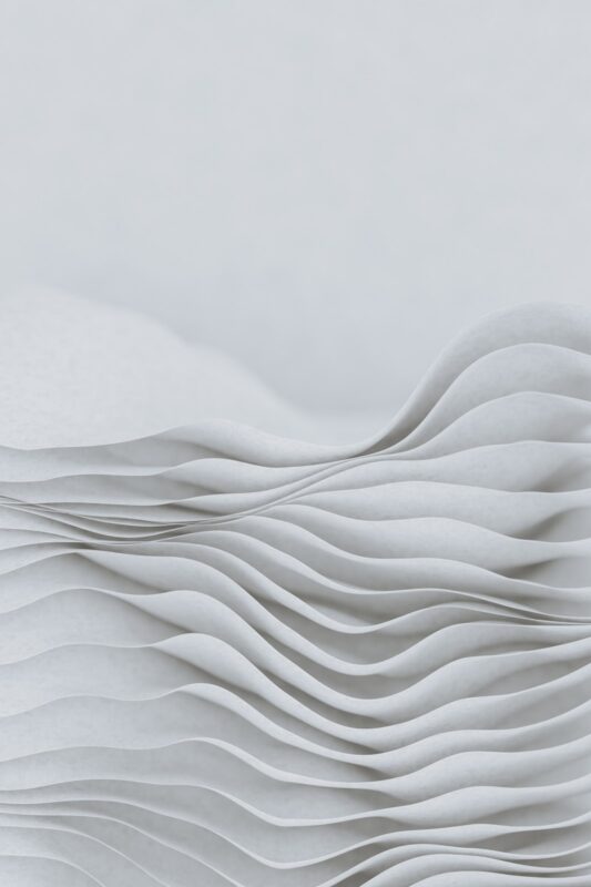 an abstract white background with wavy lines