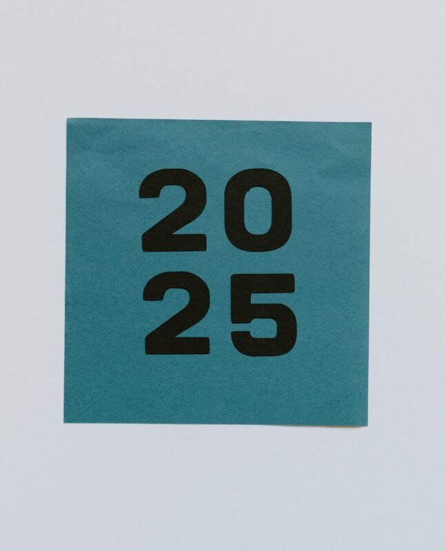 A piece of paper with the number twenty five printed on it